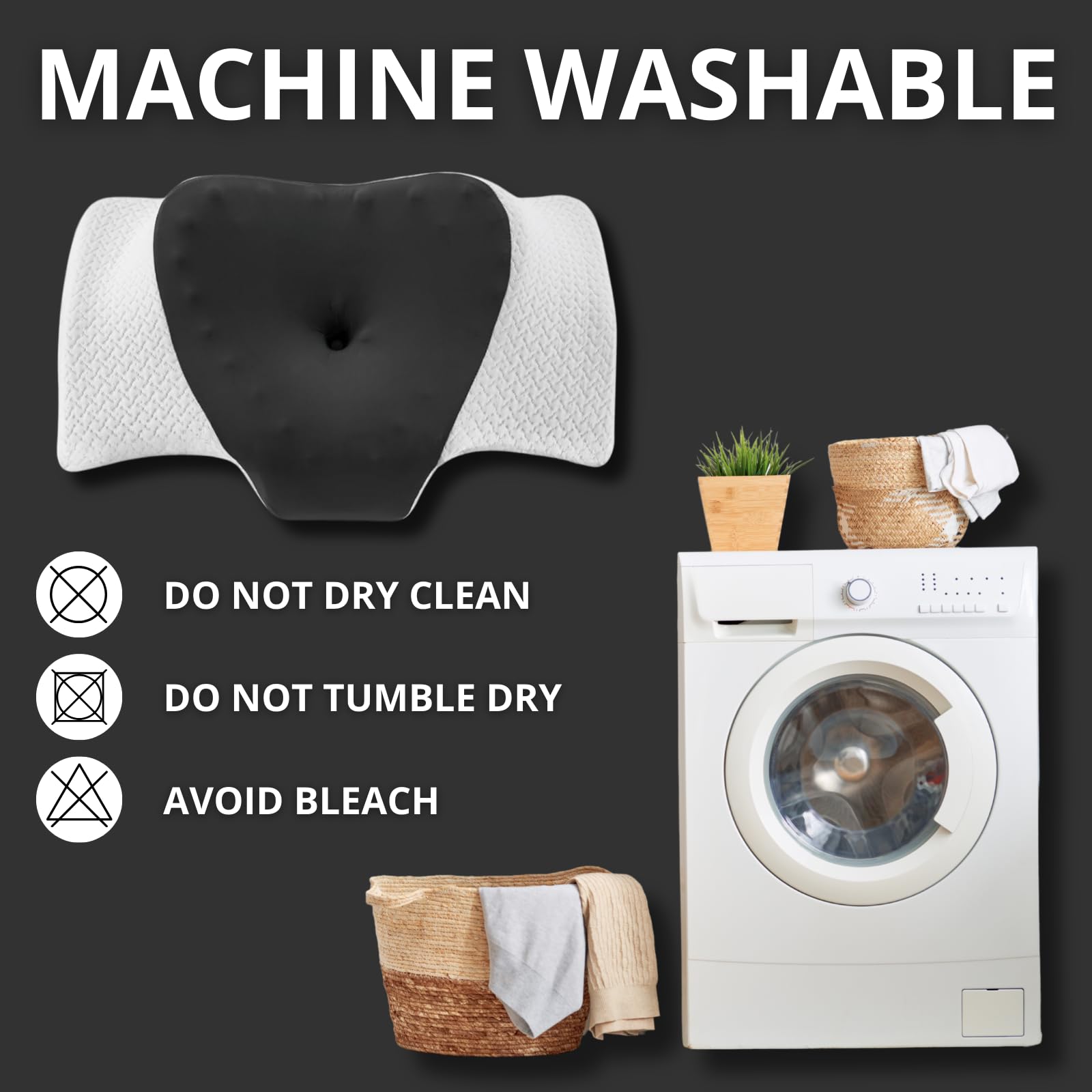 NFK Textile Responsive Pillow for Neck and Shoulder Support - Ideal for Side Sleepers with Removable Cover