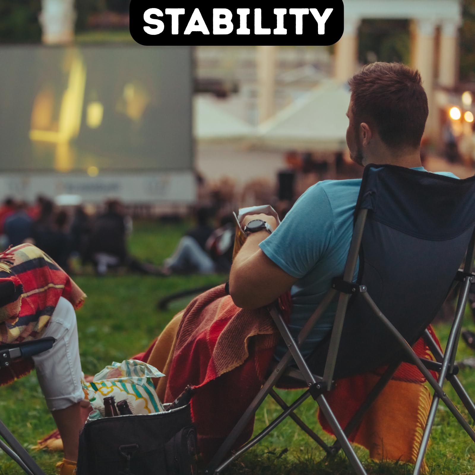 NFK TEXTILE 2 Lightweight Folding Camping Chair - Portable, Cup Holder, Side Pocket, Perfect for Camping, Fishing, Beach, BBQs