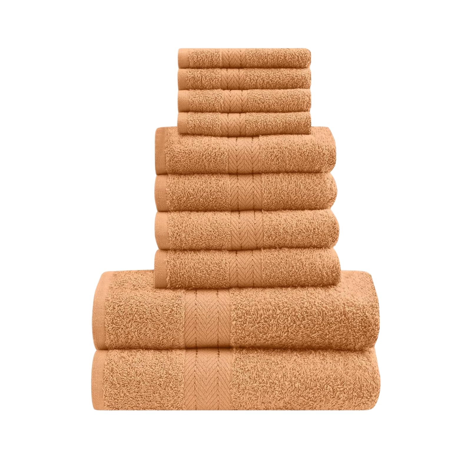 NFK TEXTILE Ultimate Luxury Towel Set - 10 Piece 100% Egyptian Cotton, Soft, Absorbent & Extra Large 4 Face, 4 Hand, 2 Bath Towels