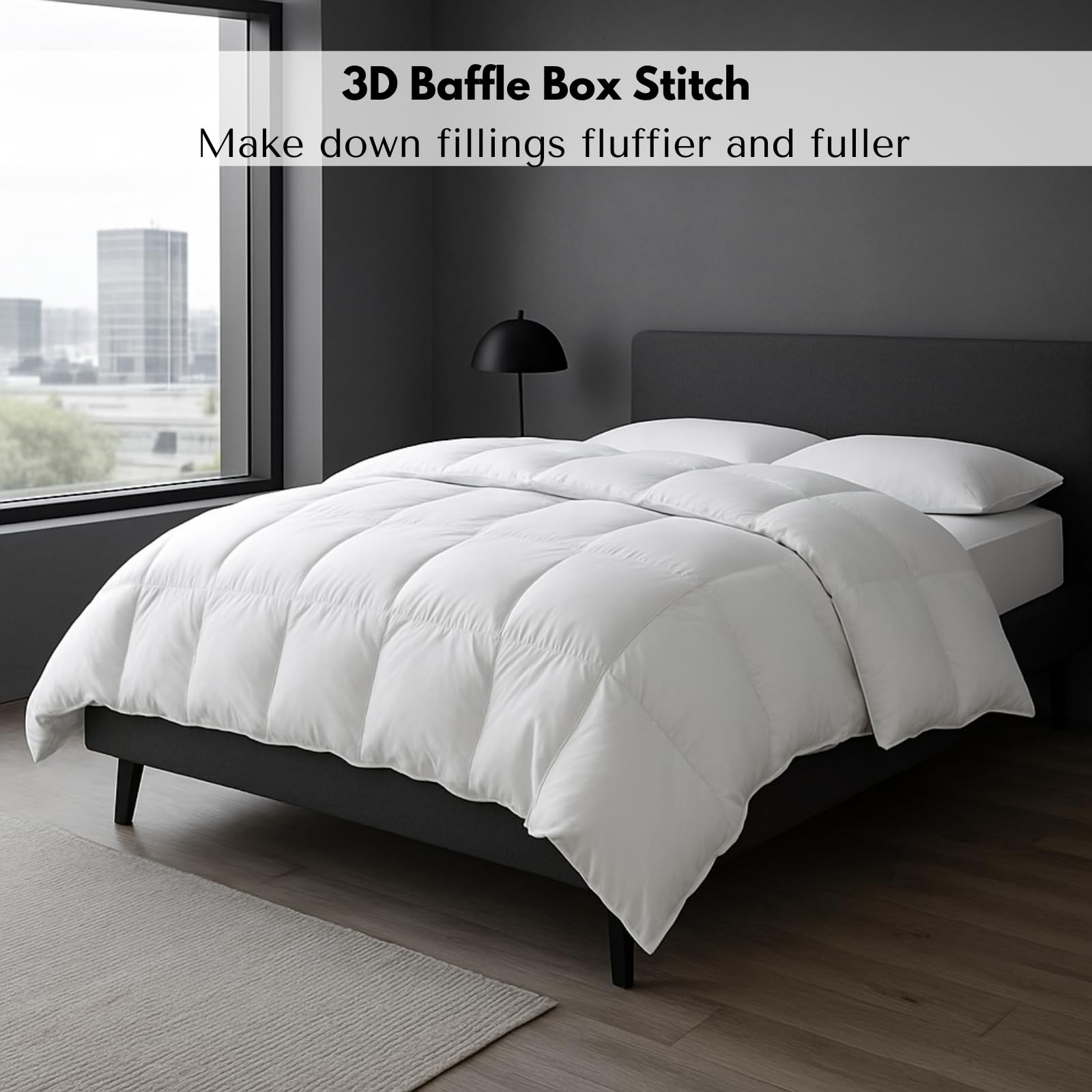 NFK Textile Luxurious Hotel Quality Duvet Quilt, Ultra Warm 13.5 Tog, Duck Feather Filled, Machine Washable