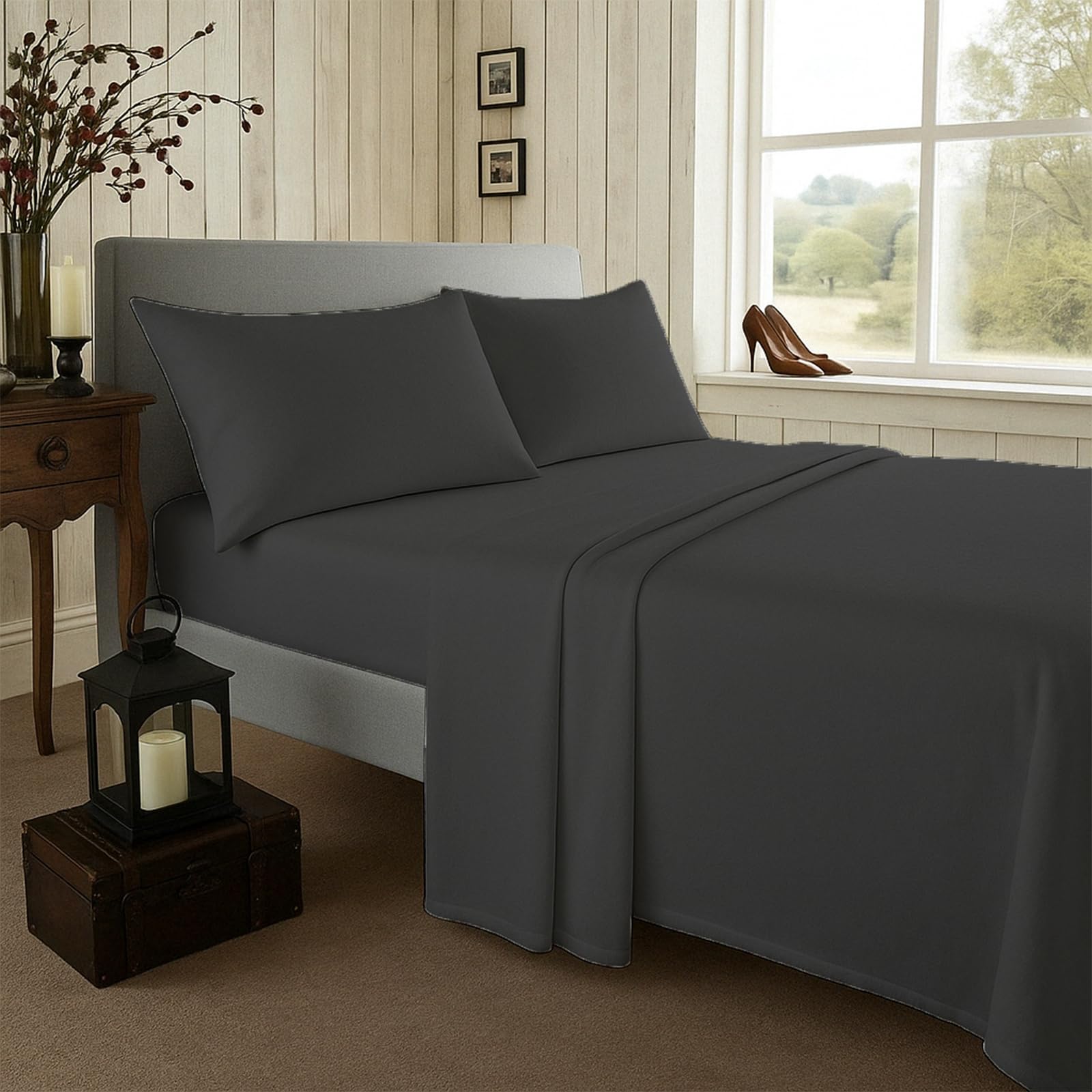 Luxury Bed-sheet - 100% Brushed Cotton Flannelette Sheet | Soft & Cozy, Premium Quality Easy Care