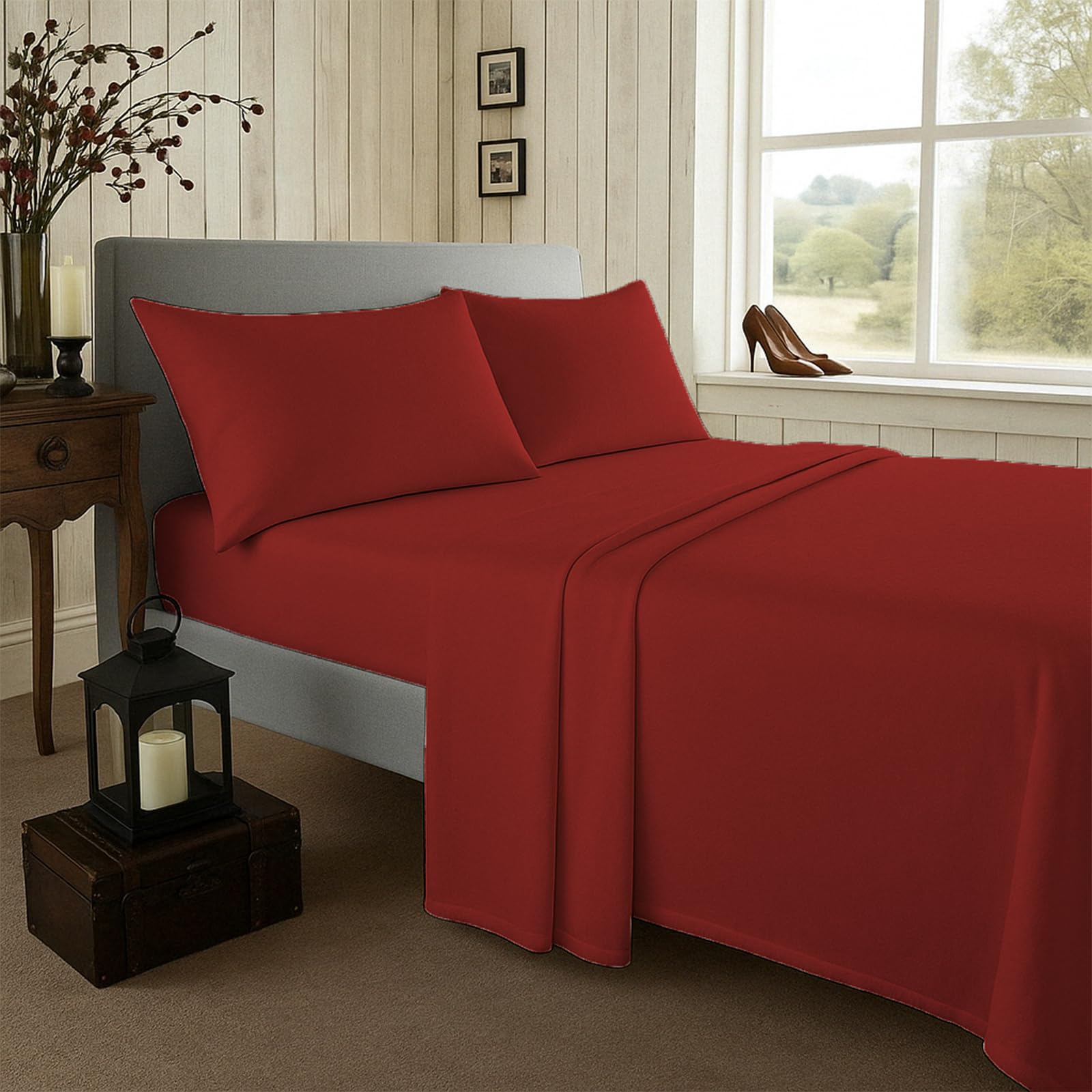 Luxury Bed-sheet - 100% Brushed Cotton Flannelette Sheet | Soft & Cozy, Premium Quality Easy Care