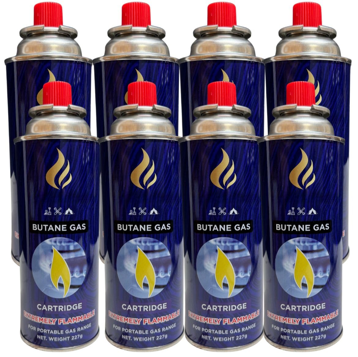 Portable Butane Camping Stove Kit in Carry Case - Includes Gas Bottles, Automatic Ignition & Heat Control for Easy Outdoor Cooking