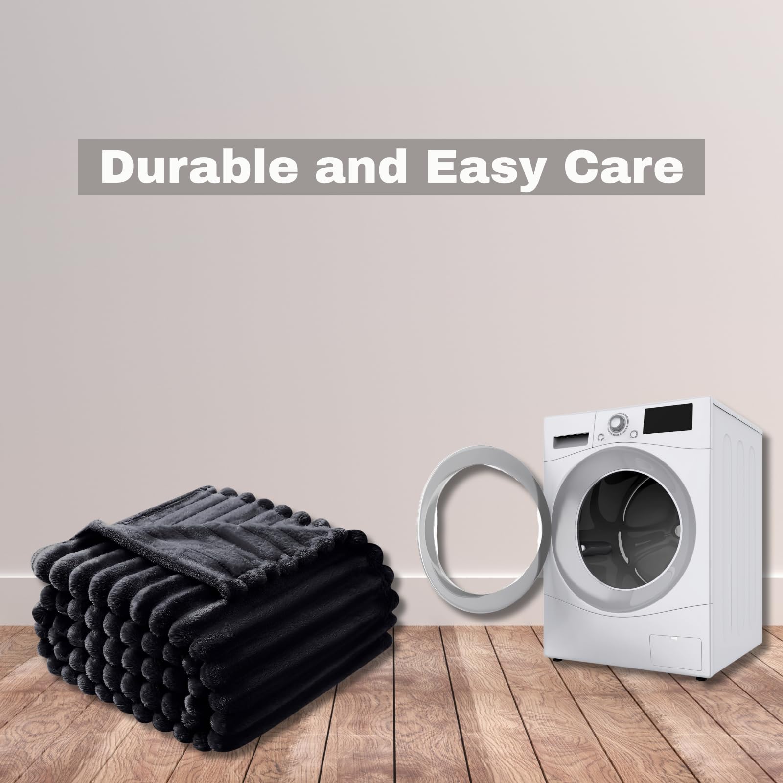 Luxury Chunky Ribbed Throw Blanket - Fluffy Sherpa Fleece, Thermal Warmth & Hypoallergenic - Cozy Extra Large Throws for Sofa, Bed, Couch