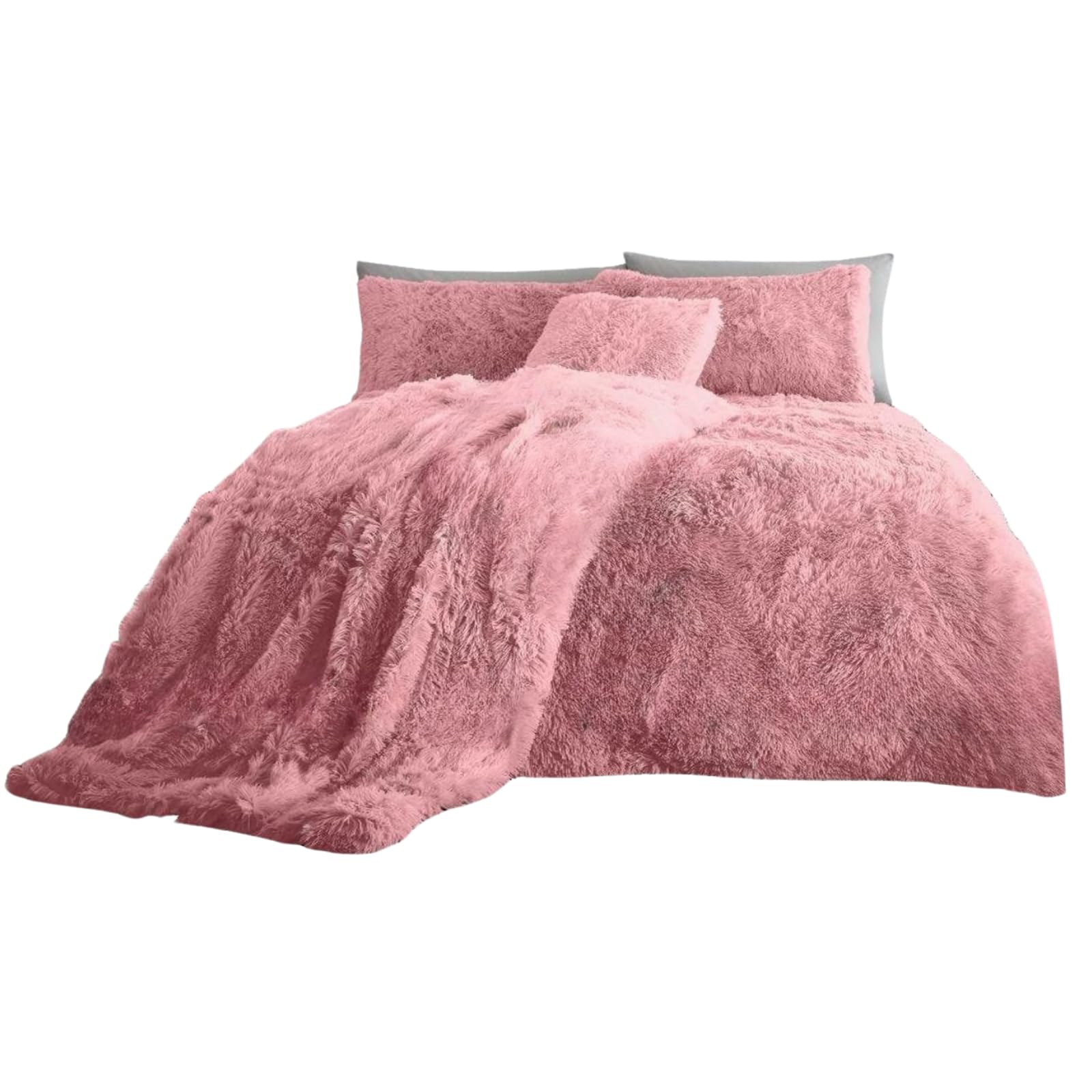 NFK Textile Snuggle Scape Fleece Duvet Set Luxury Bedding Super Soft Warm & Cosy Fluffy Fur Duvet Set