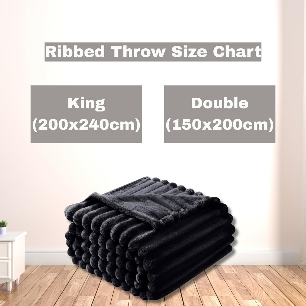 NFK Luxury Chunky Ribbed Throw Blanket