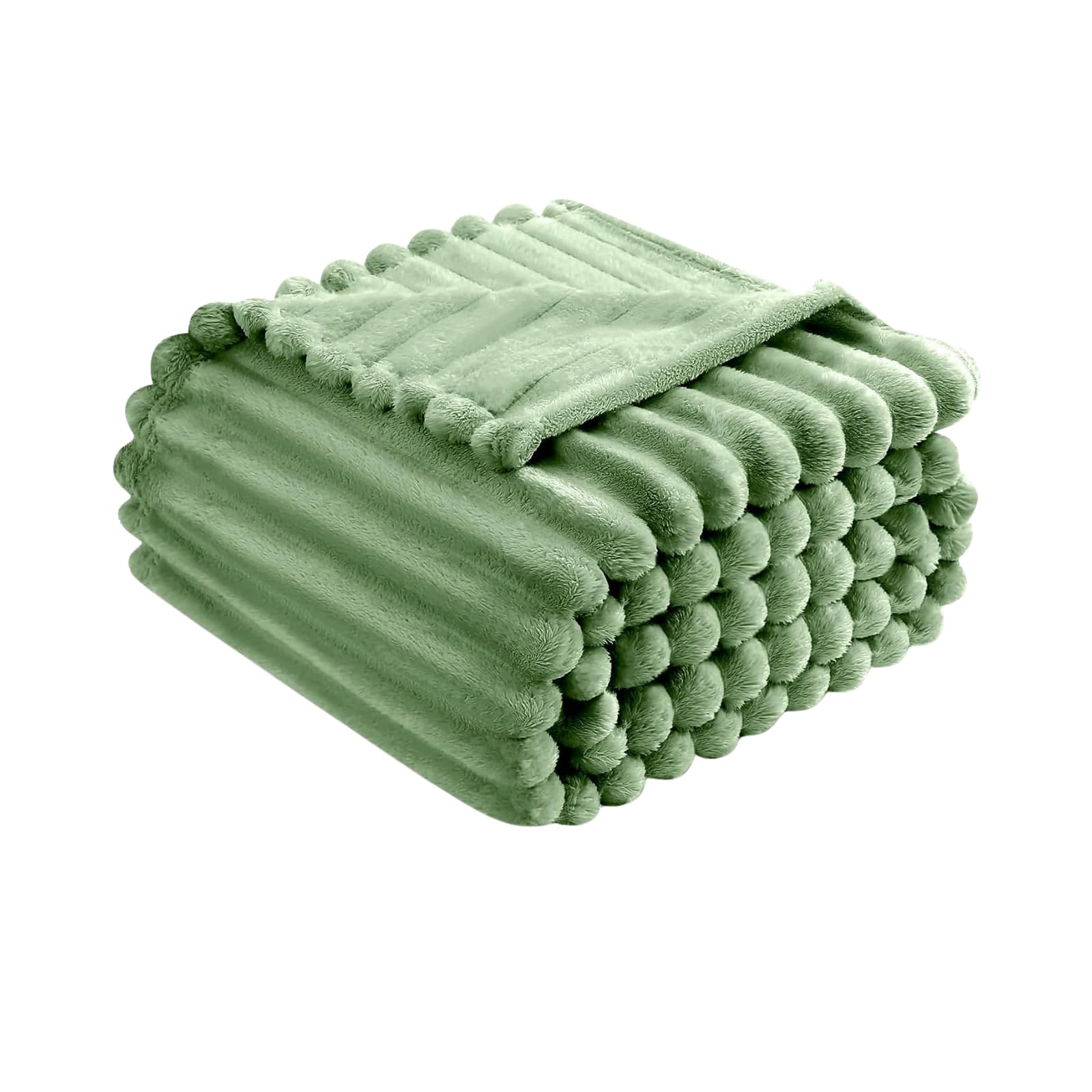 Luxury Chunky Ribbed Throw Blanket - Fluffy Sherpa Fleece, Thermal Warmth & Hypoallergenic - Cozy Extra Large Throws for Sofa, Bed, Couch