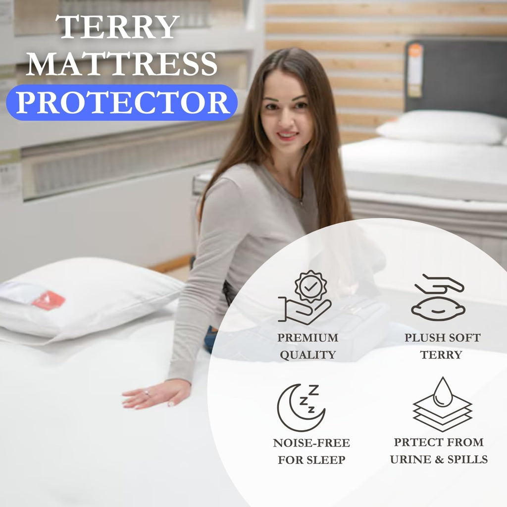 NFK 100% Waterproof Quilted Mattress Protector