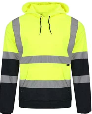 NFK TEXTILE Hi Viz Pullover Hoodie Workwear Tops Pullover Single and Double Tone High Visibility Security Hoody