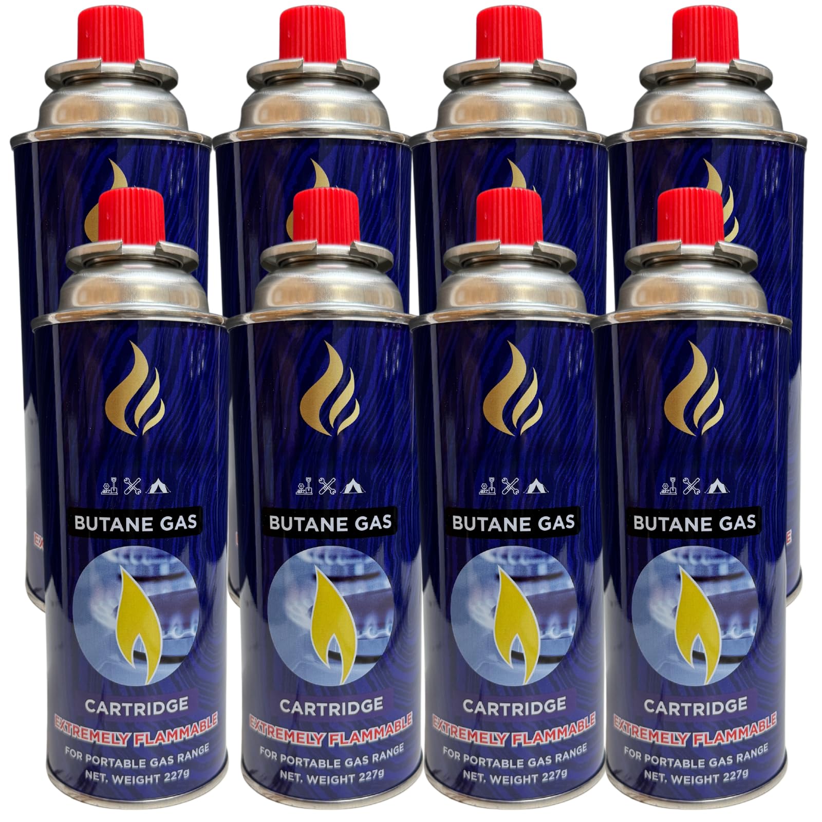 Portable Camping Stove Compact Red Butane Gas with Automatic Ignition, Heat Control & Carry Case for Outdoor BBQ