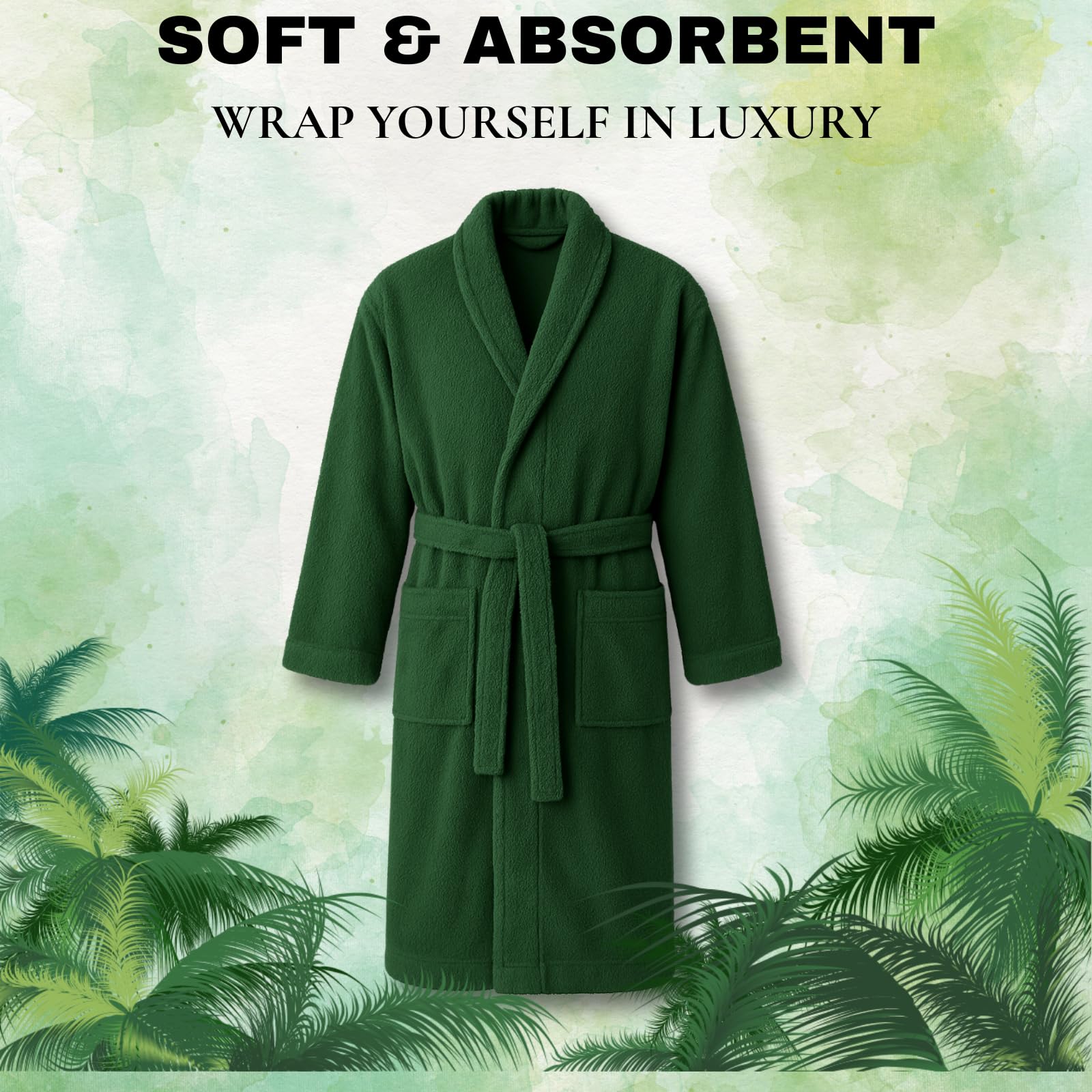NFK Textile Bathrobes 100% Egyptian Cotton soft Terry Toweling Luxury Dressing Gown Unisex Hooded Bathrobes Extra Absorbent 650 GSM Cosy Dressing Gown Housecoat Nightwear