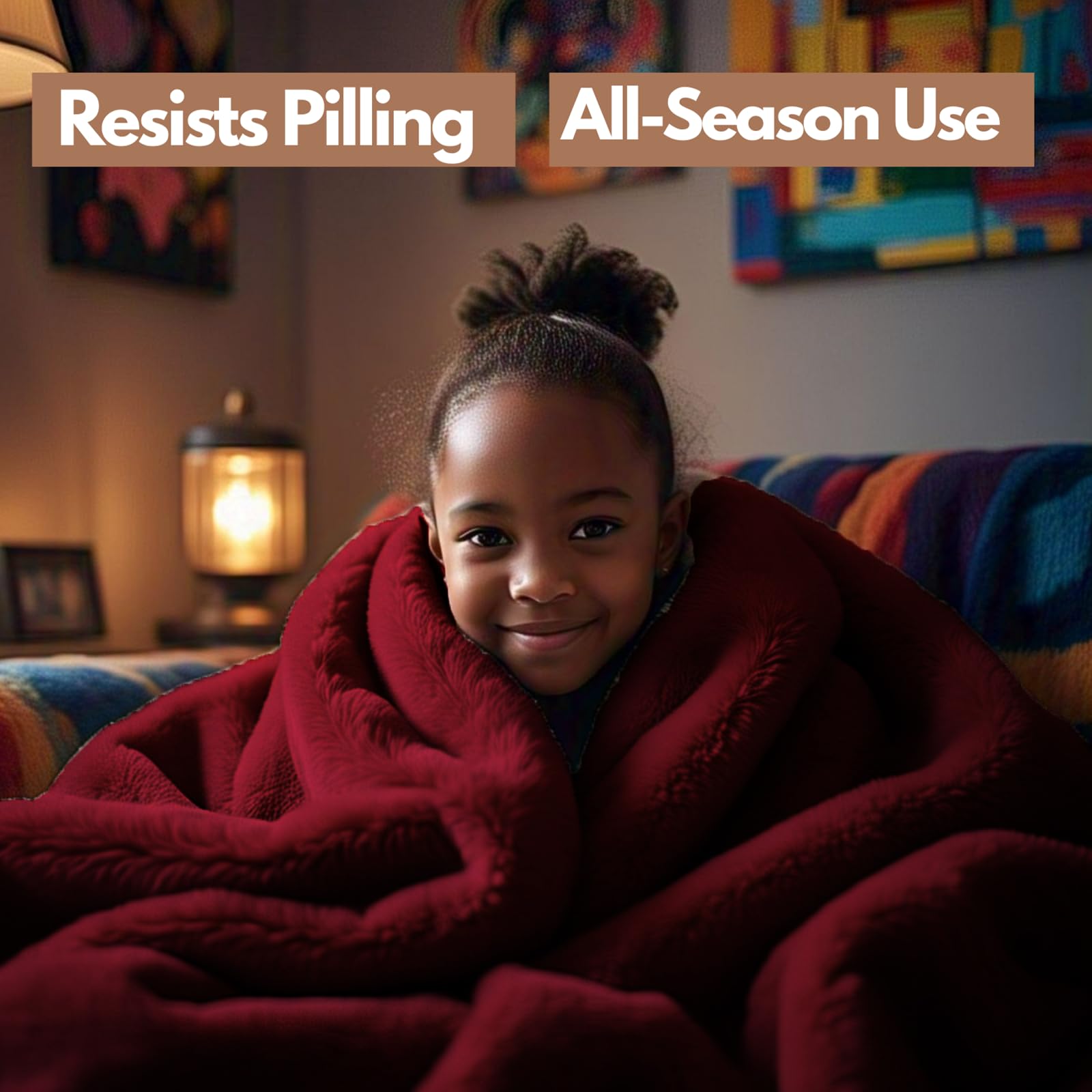 NFK TEXTILE Cozy Fleece Blankets & Luxurious Faux Fur Throws - Soft, Warm & Breathable Throws for Ultimate Comfort on Sofas & Bed