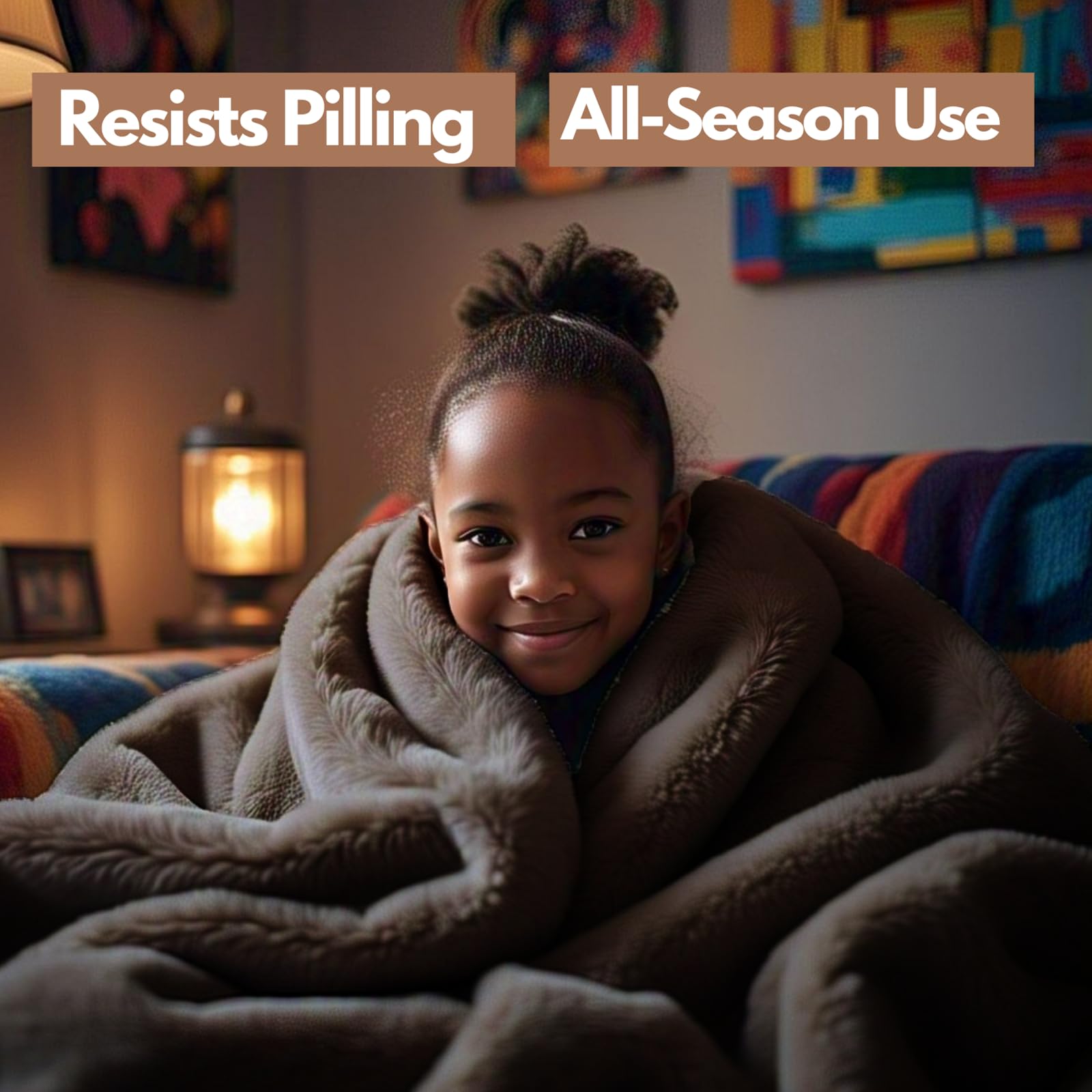 NFK TEXTILE Cozy Fleece Blankets & Luxurious Faux Fur Throws - Soft, Warm & Breathable Throws for Ultimate Comfort on Sofas & Bed