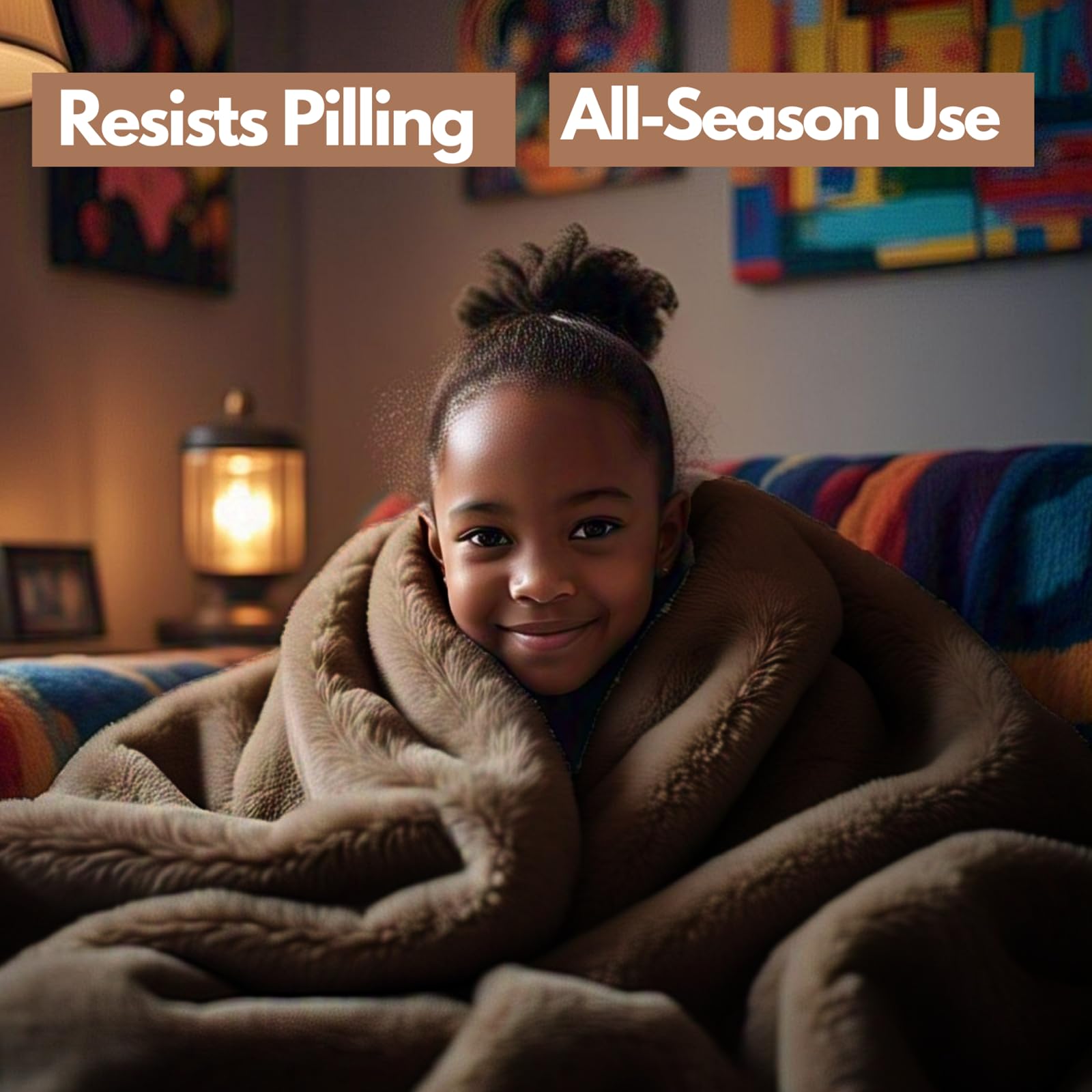 NFK TEXTILE Cozy Fleece Blankets & Luxurious Faux Fur Throws - Soft, Warm & Breathable Throws for Ultimate Comfort on Sofas & Bed