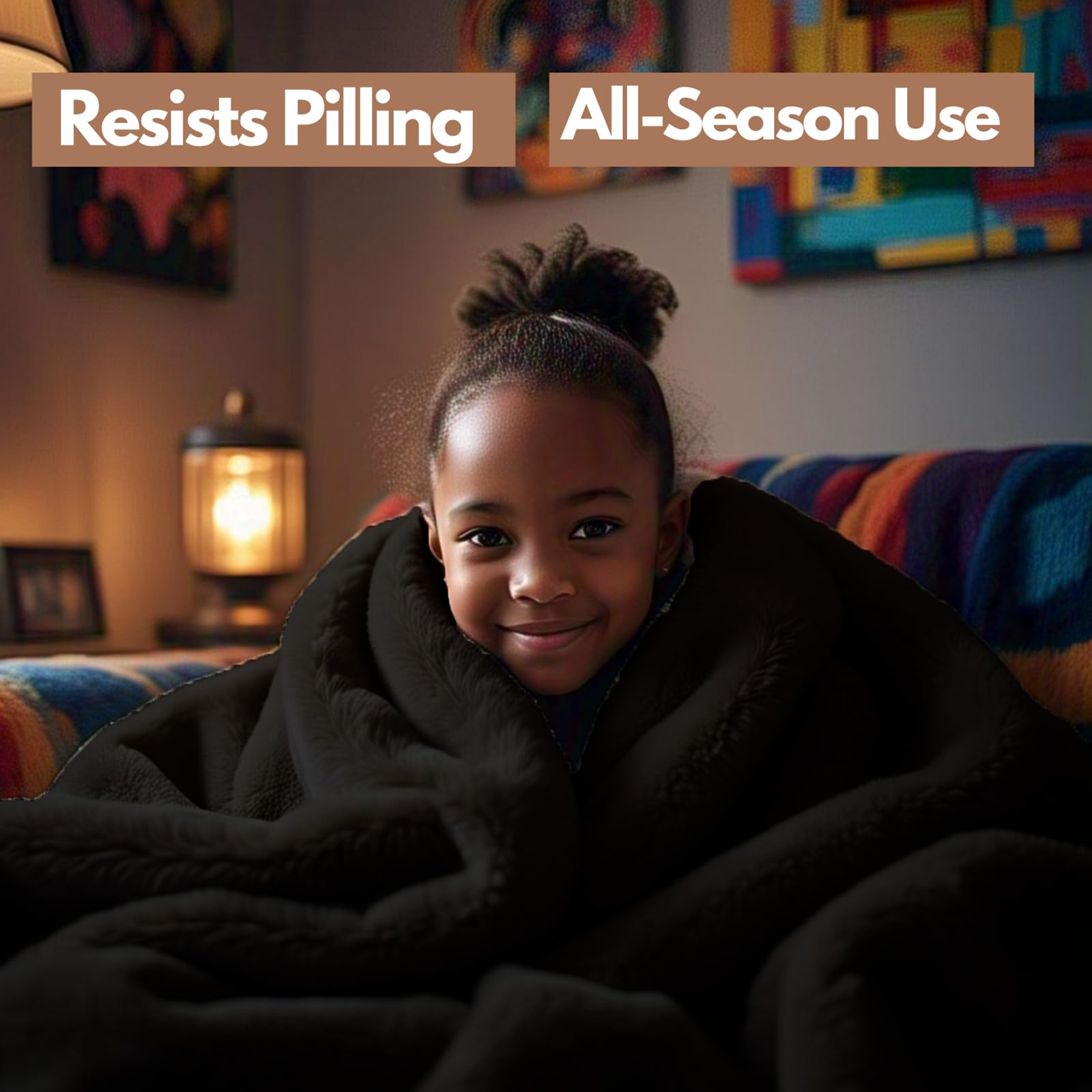 NFK TEXTILE Cozy Fleece Blankets & Luxurious Faux Fur Throws - Soft, Warm & Breathable Throws for Ultimate Comfort on Sofas & Bed