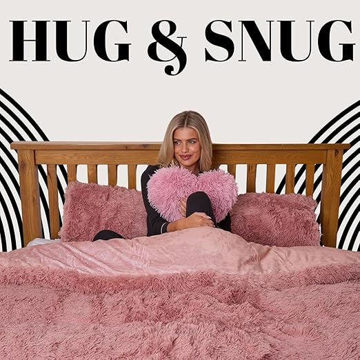 Luxury Fluffy Fur Snuggle Scape Zip Duvet Cover Cuddle Warm Quilt Bedding Set Snuggle Scape Fleece Bedding Duvet