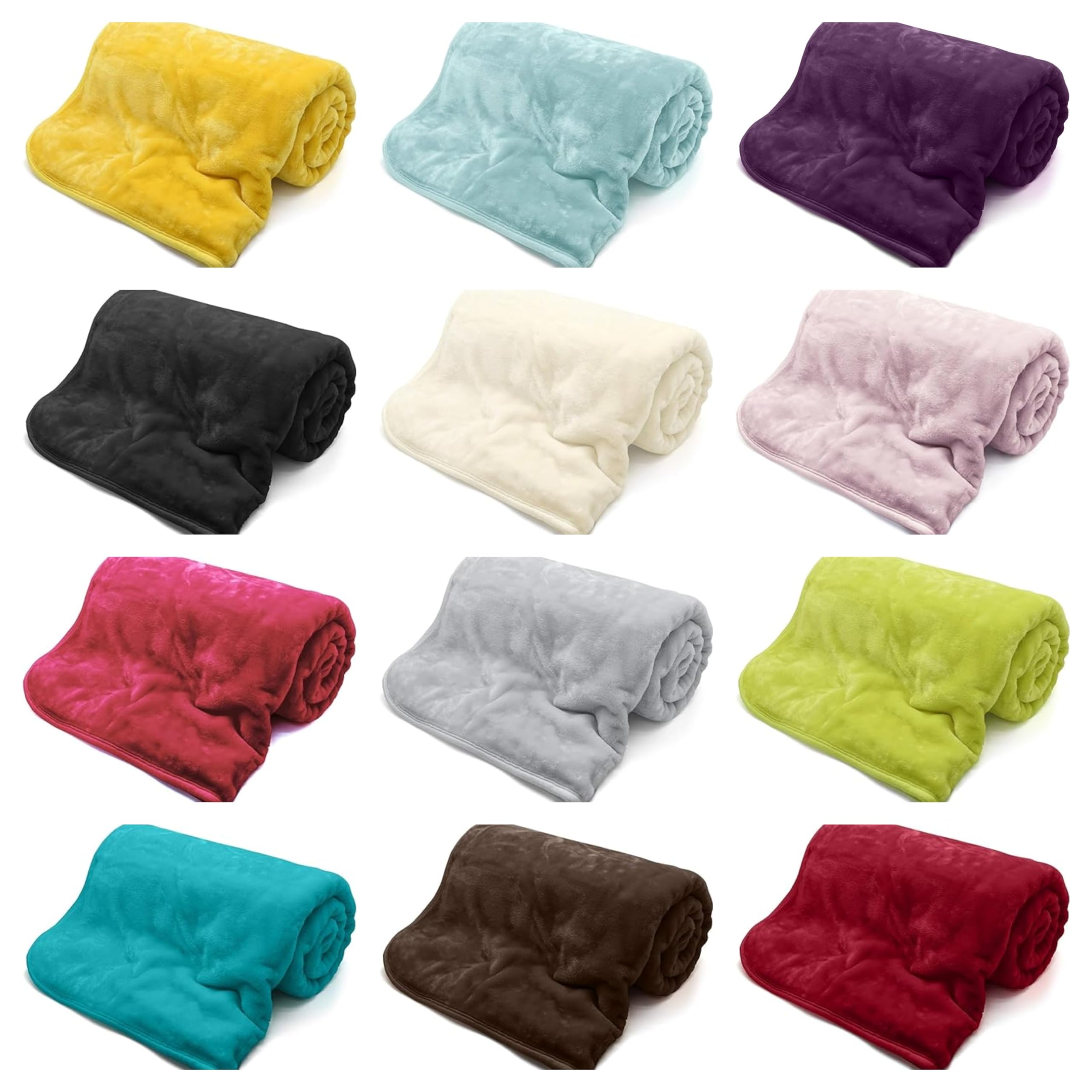 NFK TEXTILE Cozy Fleece Blankets & Luxurious Faux Fur Throws - Soft, Warm & Breathable Throws for Ultimate Comfort on Sofas & Bed