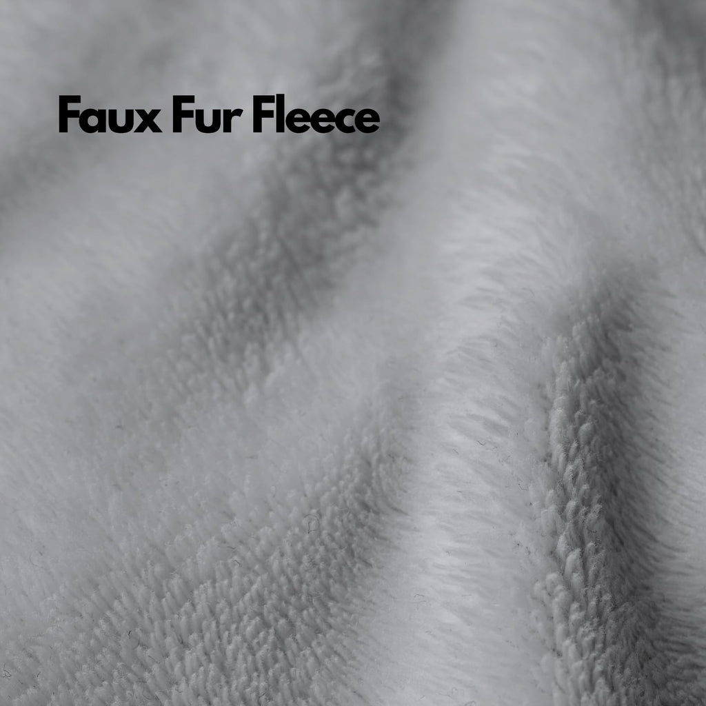NFK Faux Fur Fleece Throw Blanket