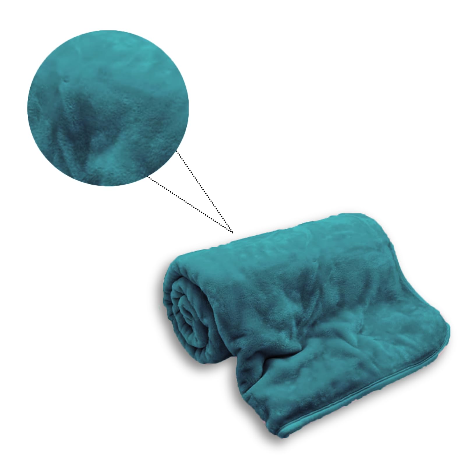 NFK Faux Fur Fleece Throw Blanket