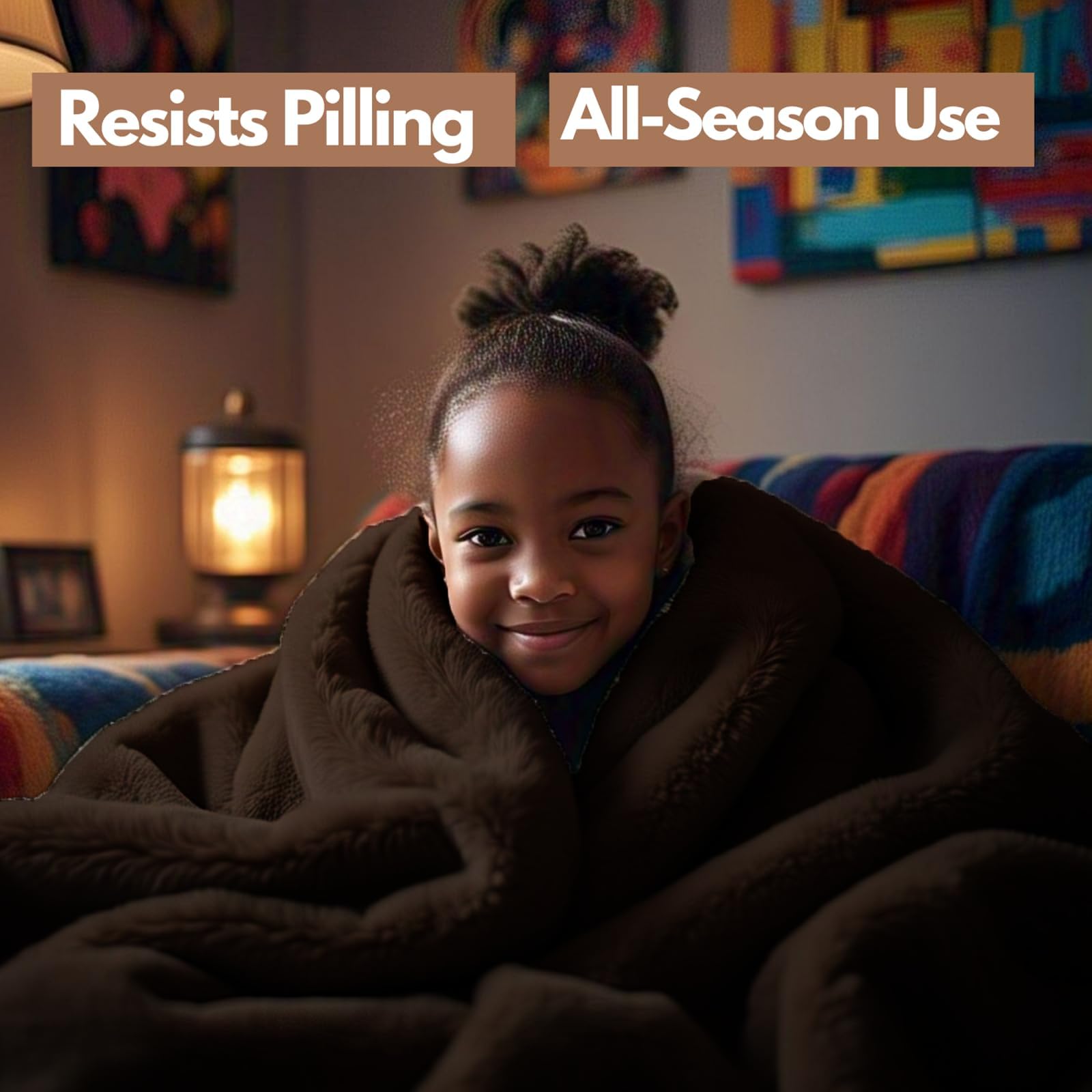 NFK TEXTILE Cozy Fleece Blankets & Luxurious Faux Fur Throws - Soft, Warm & Breathable Throws for Ultimate Comfort on Sofas & Bed