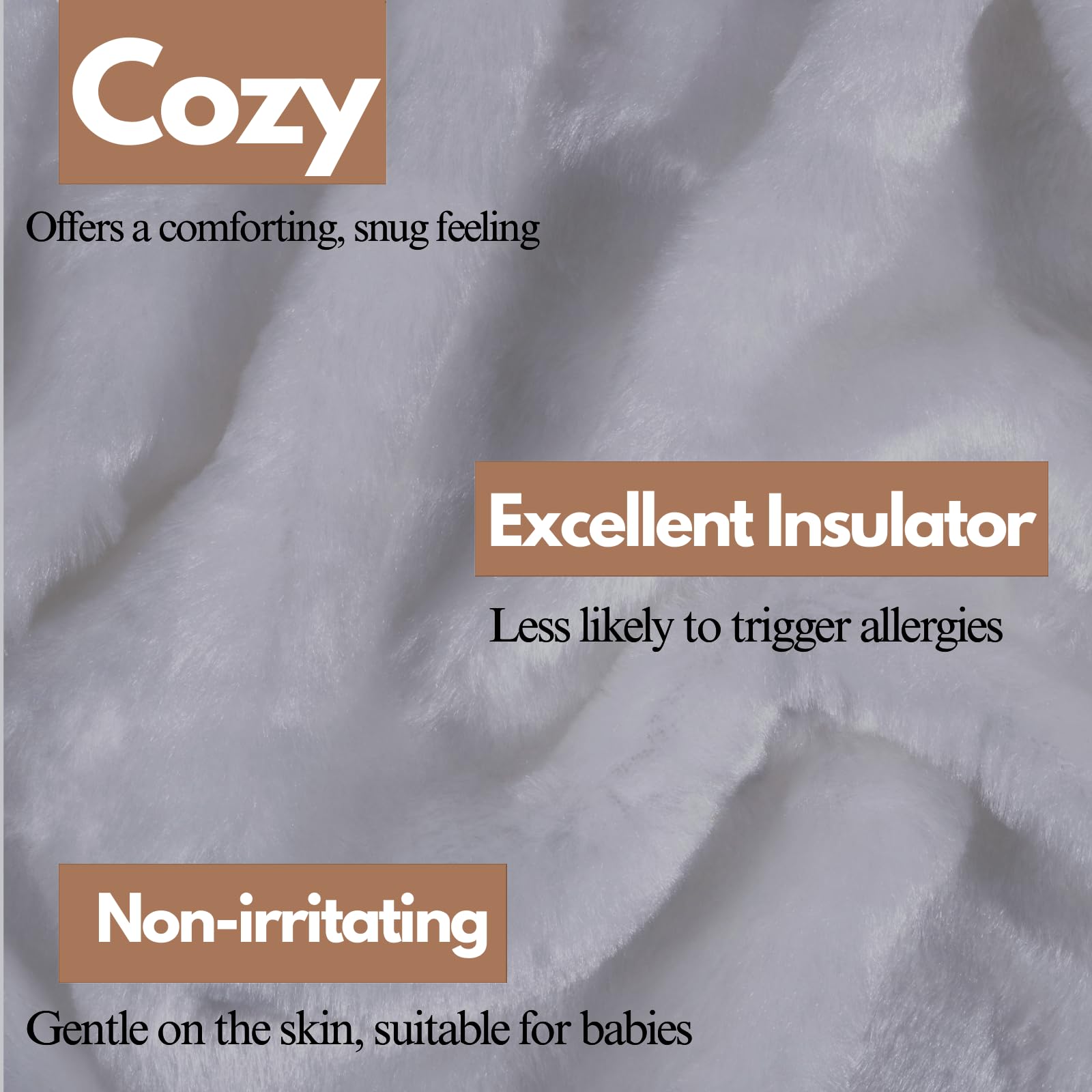 NFK TEXTILE Cozy Fleece Blankets & Luxurious Faux Fur Throws - Soft, Warm & Breathable Throws for Ultimate Comfort on Sofas & Bed