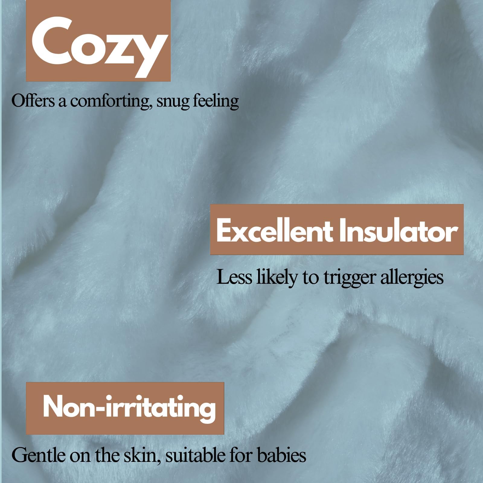 NFK TEXTILE Cozy Fleece Blankets & Luxurious Faux Fur Throws - Soft, Warm & Breathable Throws for Ultimate Comfort on Sofas & Bed