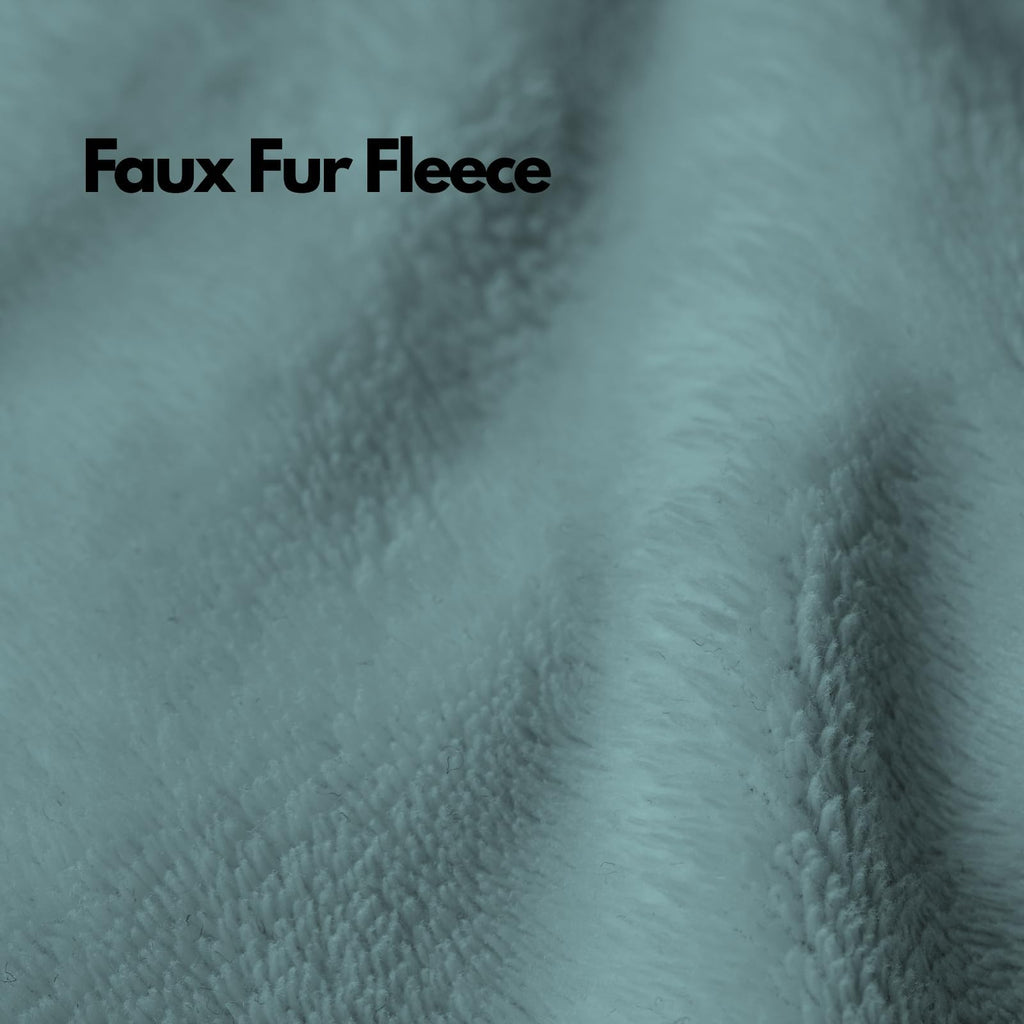 NFK Faux Fur Fleece Throw Blanket
