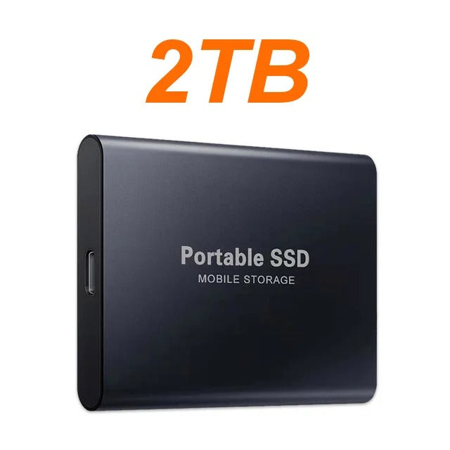 2TB External Hard Drive Mass Capacity Solid State Drive USB3.1 High Speed Transfer Storage Device for PC/Laptop/Mac